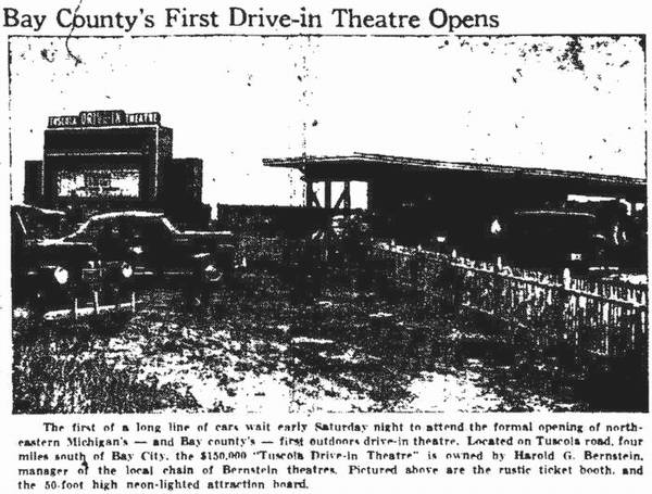 Tuscola Drive-In Theatre - GRAND OPENING ARTICLE